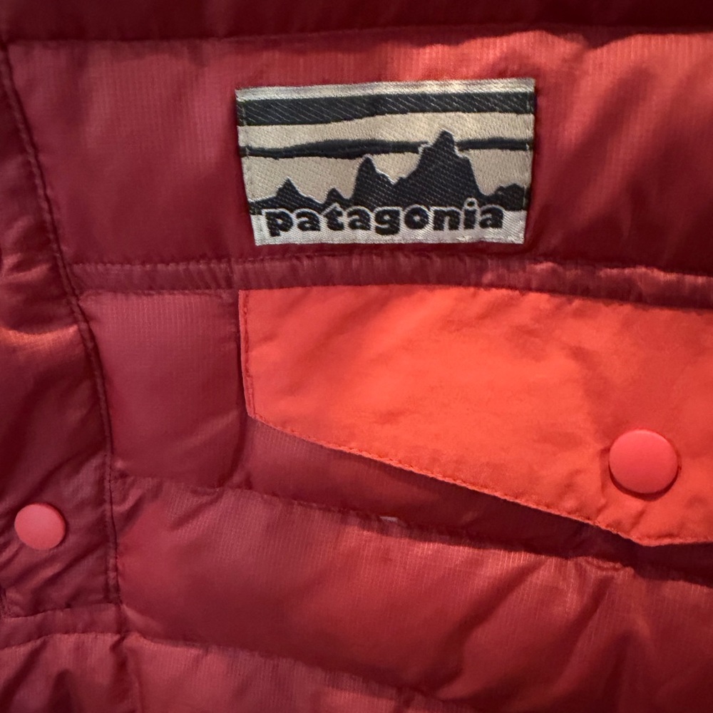Patagonia Retro Fitz Roy Down Snap-T Pullover Jacket – Women’s Large – Red